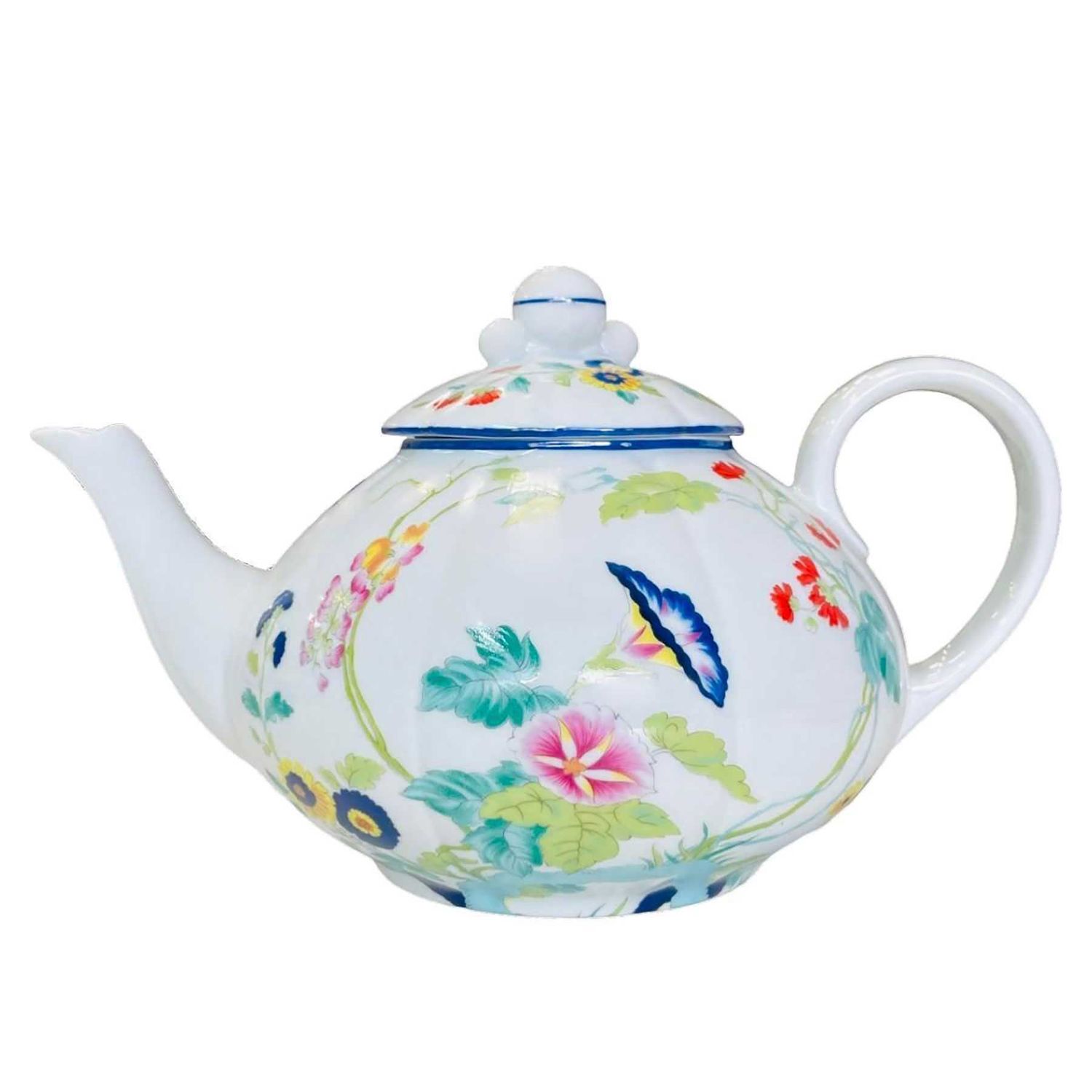 Royal Limoges Paradis Blue Porcelain Teapot Large 45 oz, S170-NYM20805