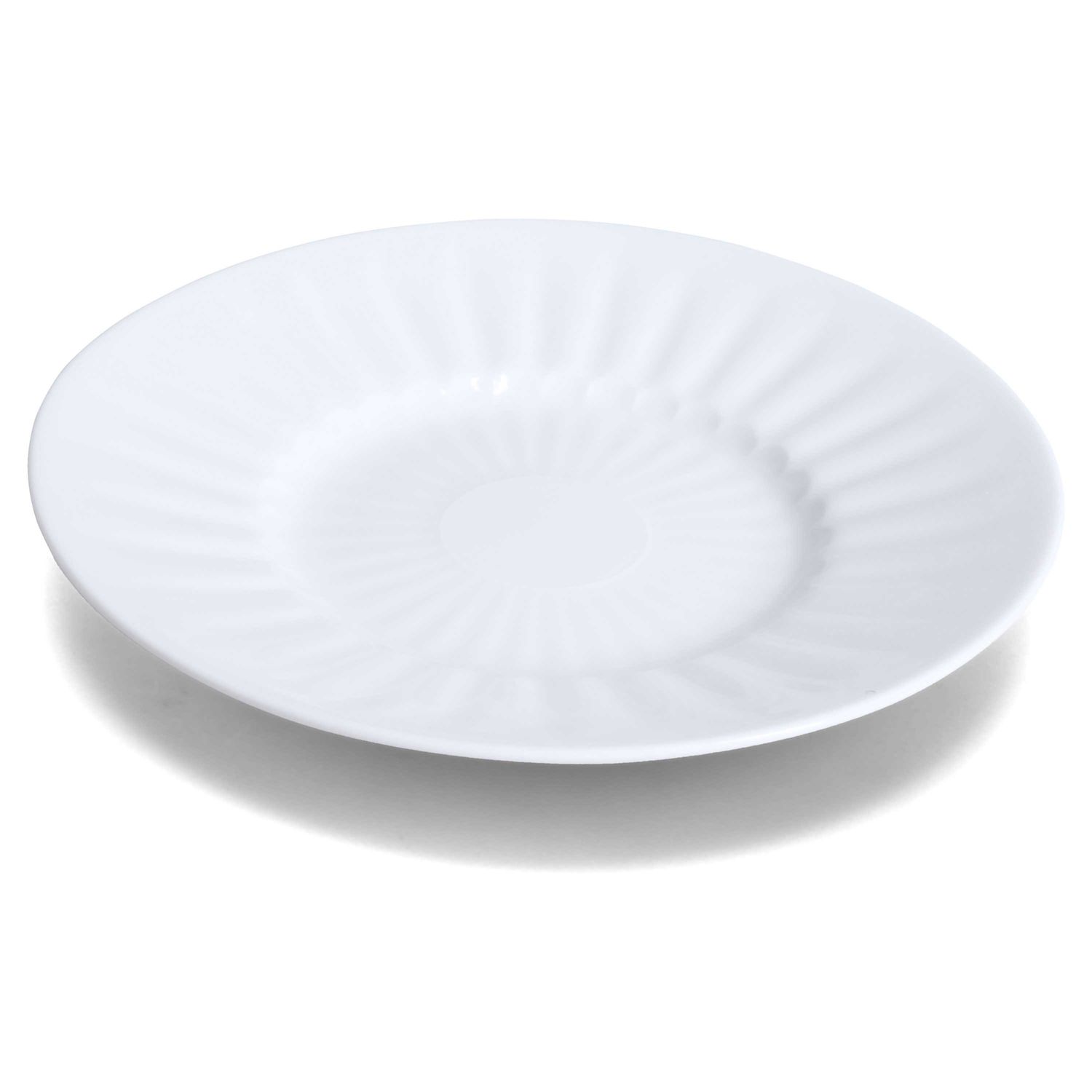 Royal Limoges Plisse White Porcelain Tea Saucer, T200-PLI00001