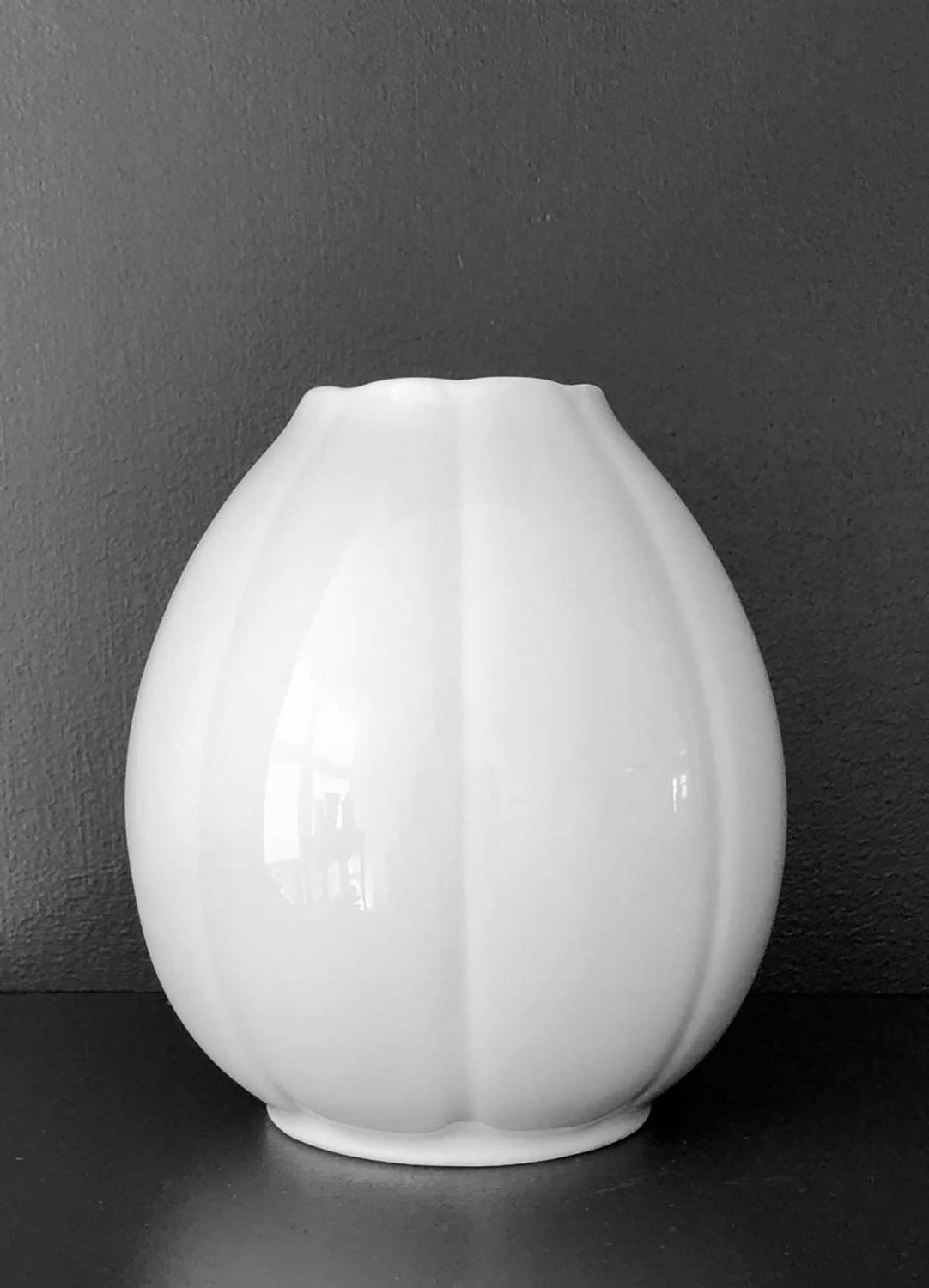 Royal Limoges Nymphea White Tall Porcelain Vase Small 3.5 inch, XV18-DIV00001