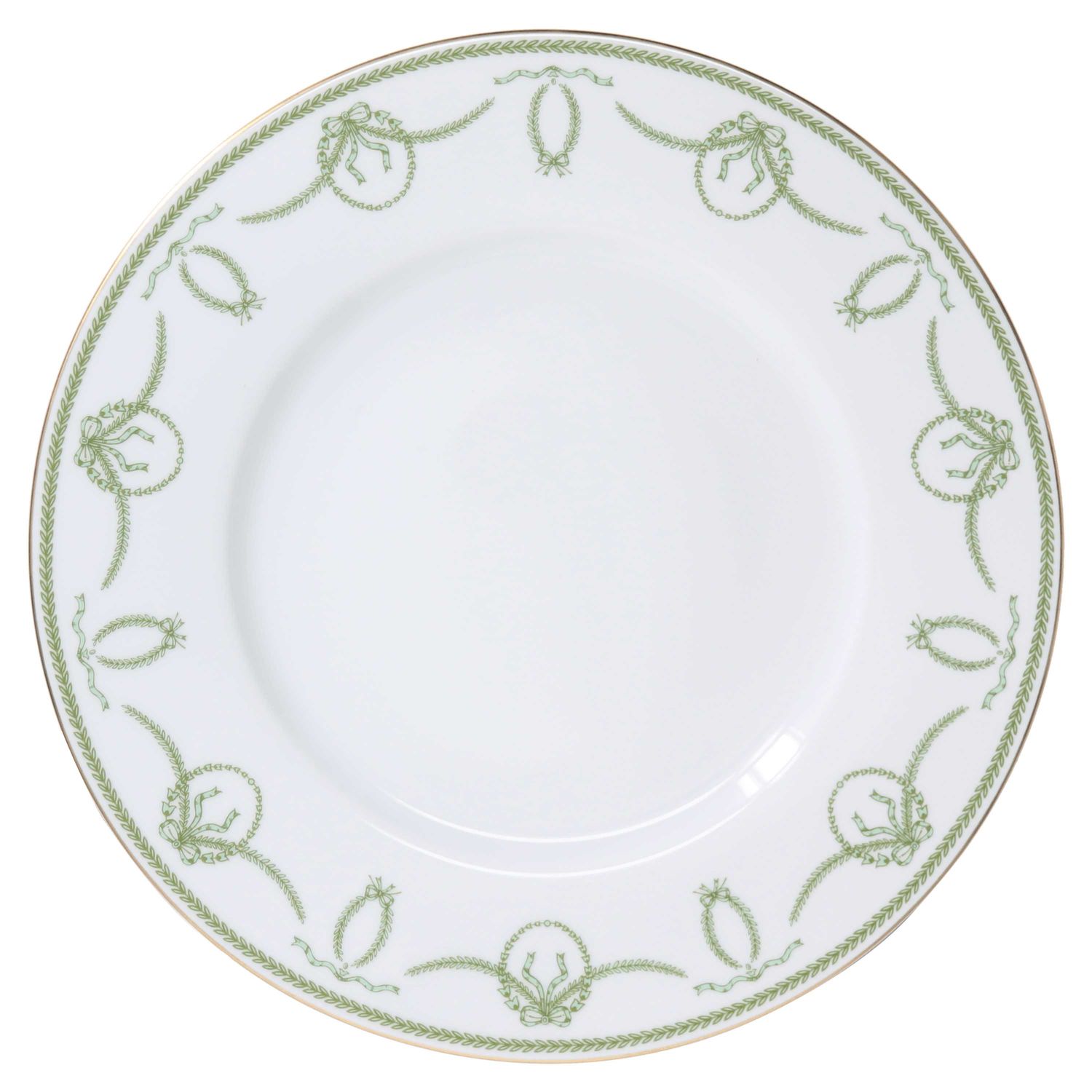 Royal Limoges Cheverny Green Porcelain Presentation Plate 12.6 inch, B320-REC10408