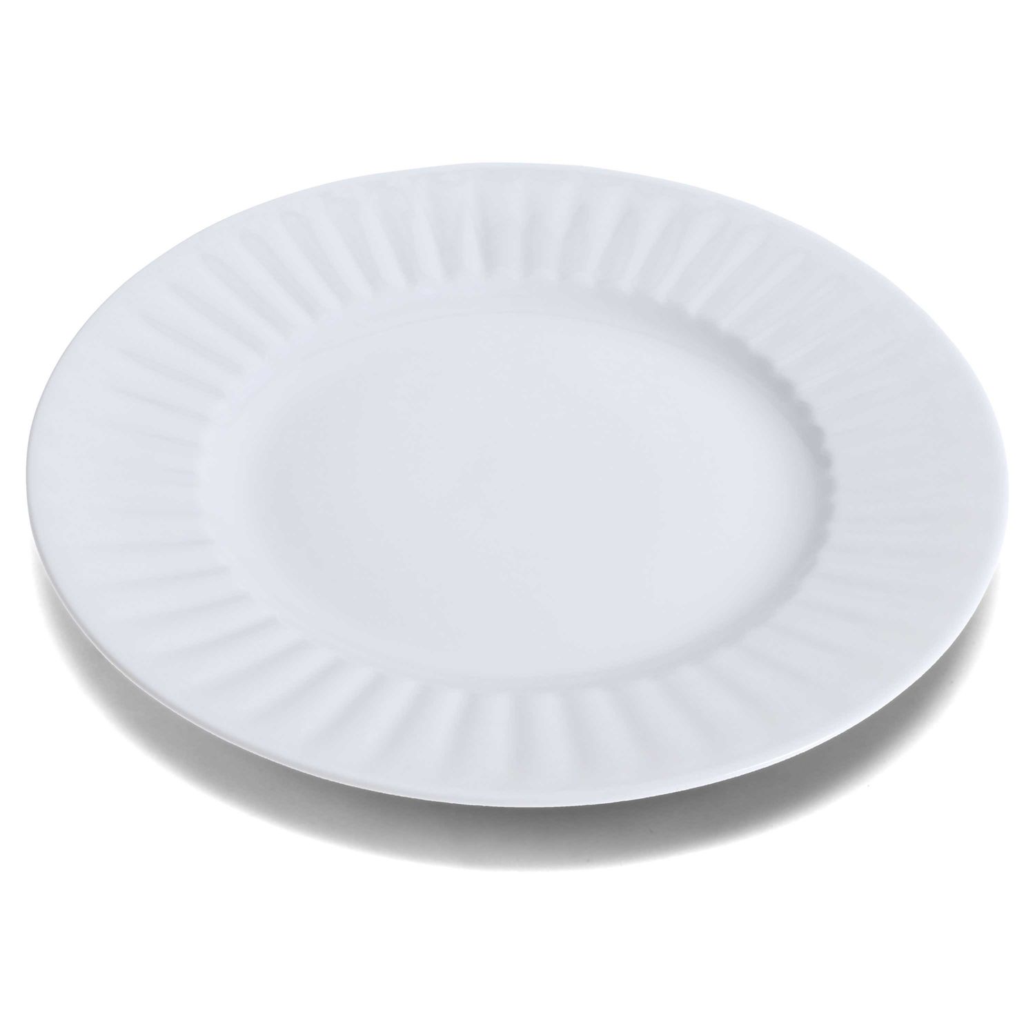 Royal Limoges Plisse White Porcelain Dessert Plate 8.5 inch, B220-PLI00001