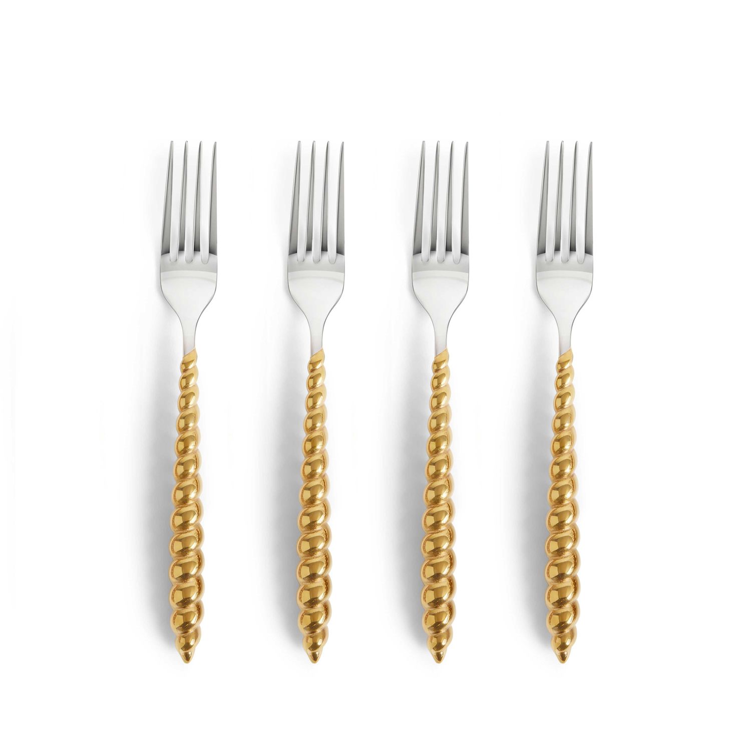L'Objet Jessica McCormack Shell Luncheon Forks Set of 4 Gold LFW11421