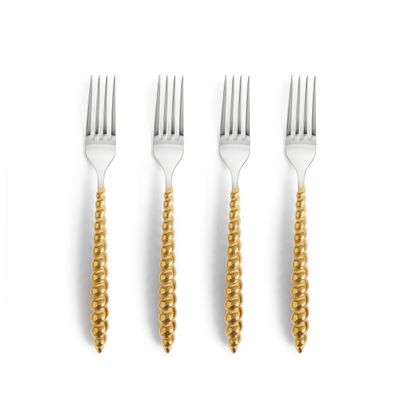 L'Objet Jessica McCormack Shell Luncheon Forks Set of 4 Gold LFW11421