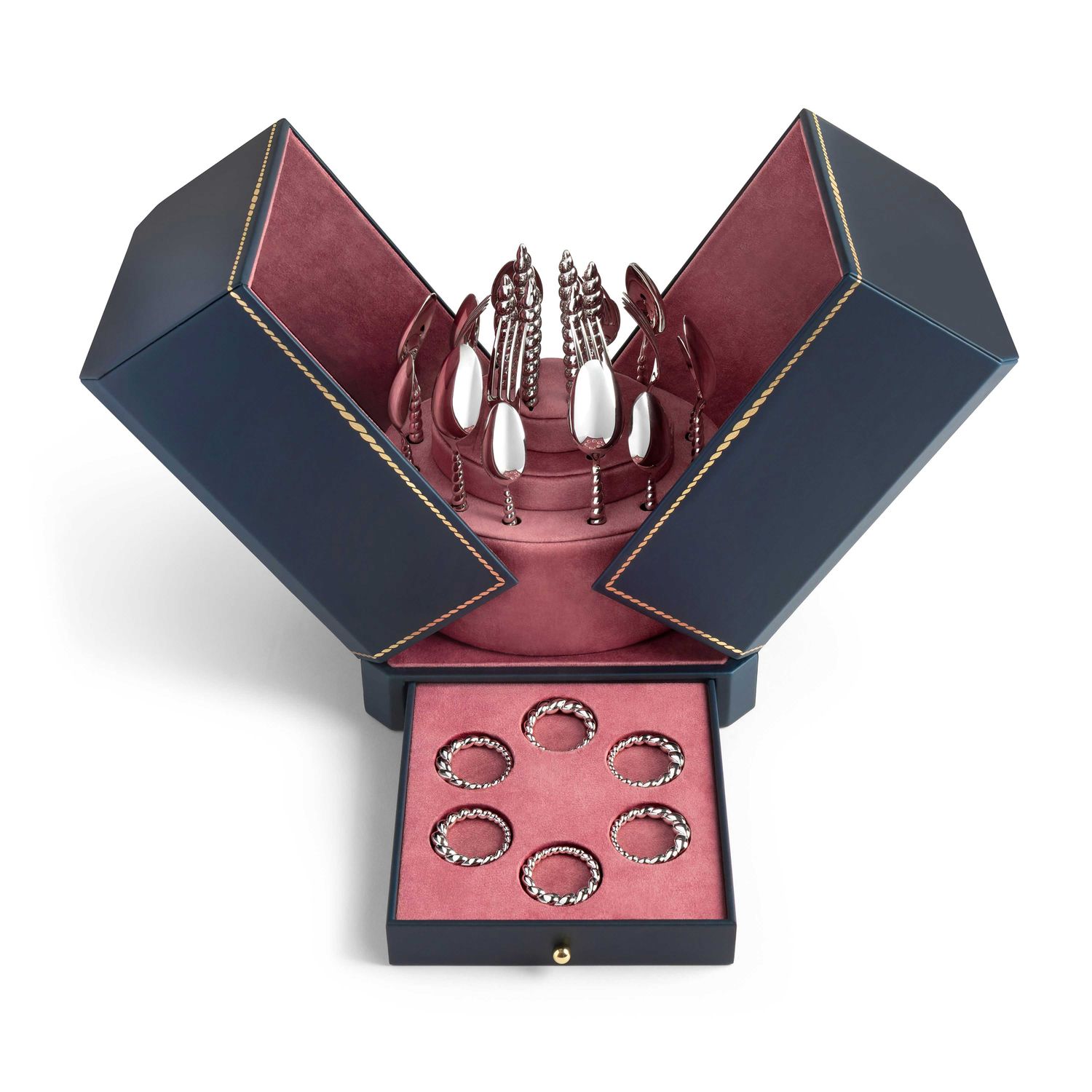 L'Objet Jessica McCormack Shell Flatware Service for 6 Coffret Stainless Steel LFW10496