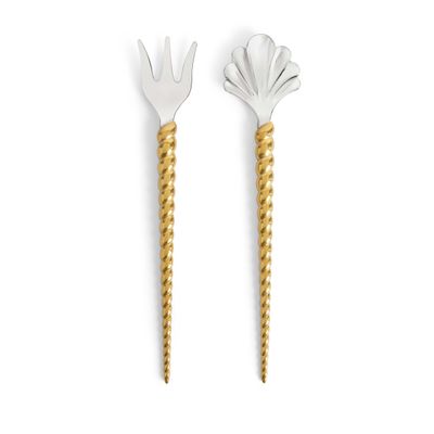 L'Objet Jessica McCormack Shell 2 Piece Serving Set Gold LFW11230