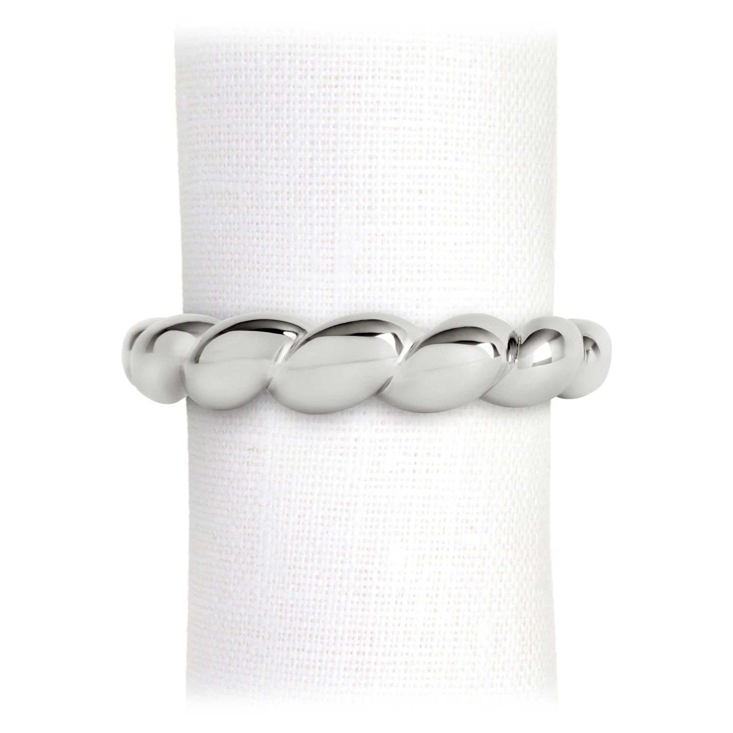 L'Objet Jessica McCormack Shell Napkin Rings Set of 4 Platinum NJ6900