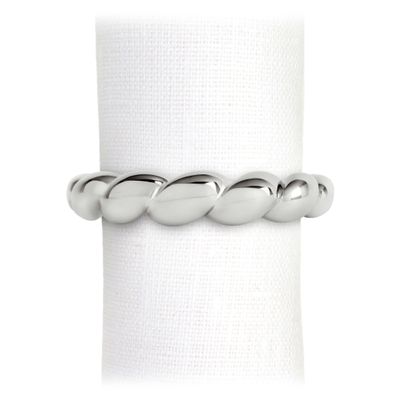 L'Objet Jessica McCormack Shell Napkin Rings Set of 4 Platinum NJ6900