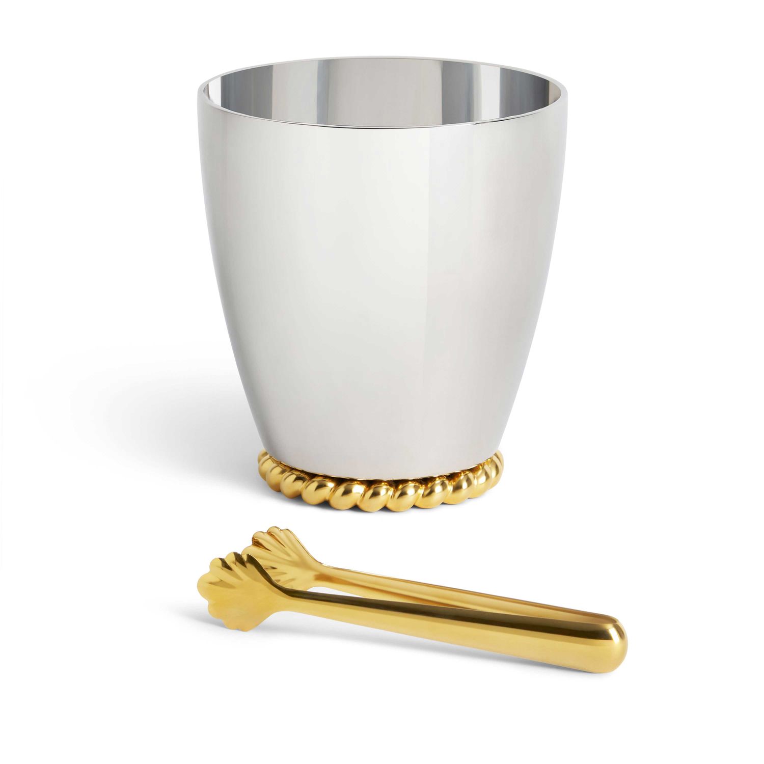 L'Objet Jessica McCormack Corde Ice Bucket and Tongs Gold JMC101