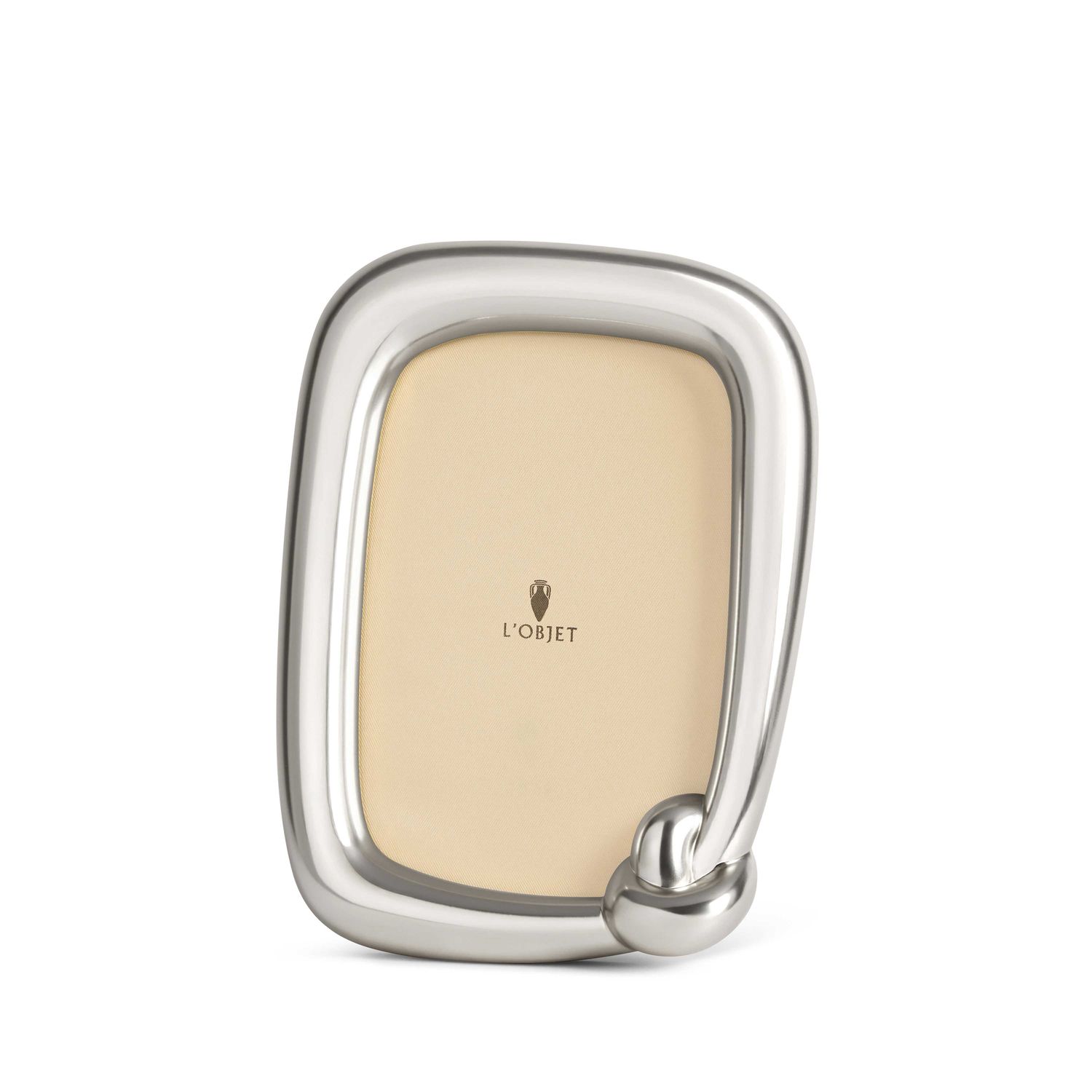 L'Objet Knot Picture Frame 4x6 Inch Platinum F6900S