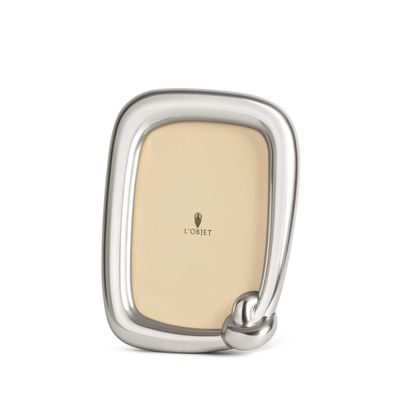 L'Objet Knot Picture Frame 4x6 Inch Platinum F6900S