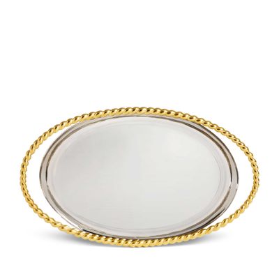 L'Objet Jessica McCormack Corde Large Oval Platter Gold JMC102