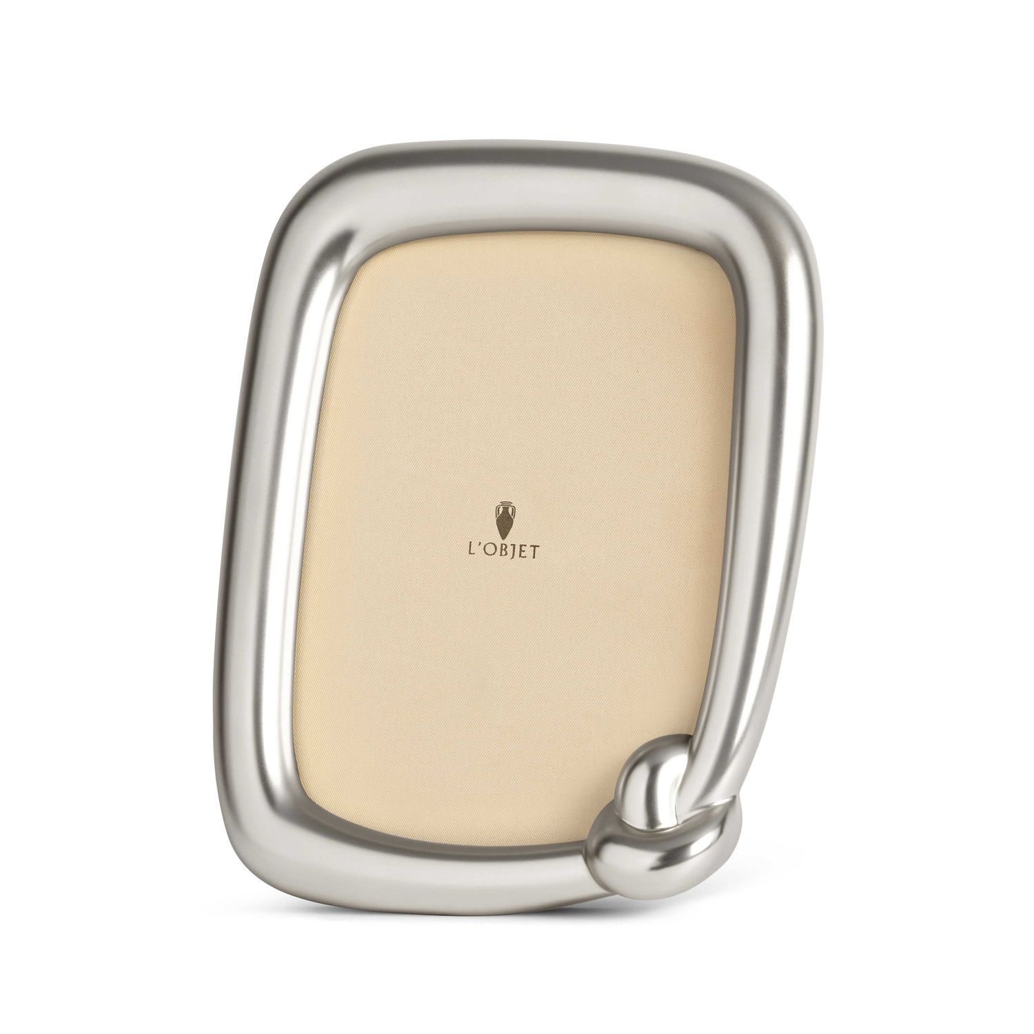 L'Objet Knot Picture Frame 5x7 Inch Platinum F6900M