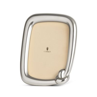 L'Objet Knot Picture Frame 5x7 Inch Platinum F6900M