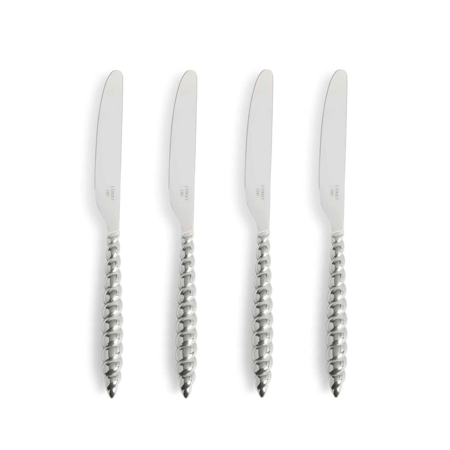 L'Objet Jessica McCormack Shell Luncheon Knives Set of 4 Stainless Steel LFW10411