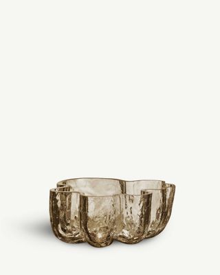 Kosta Boda Crystal Crackle Bowl Taupe , 7052601, 7321646128693