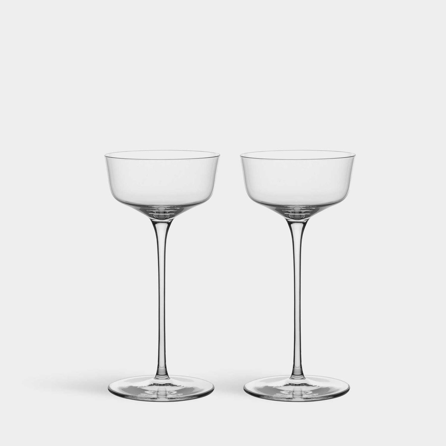 Orrefors Crystal Frantzen Nick and Nora Glass Set of 2 , 6402855, 7321646122097