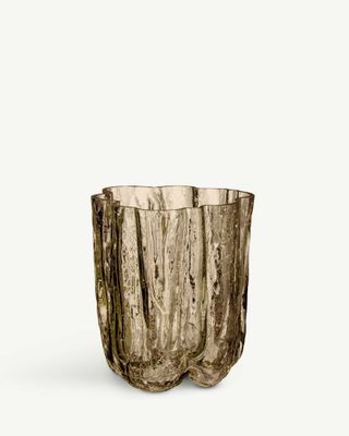 Kosta Boda Crystal Crackle Vase Taupe Small , 7042603, 7321646128174