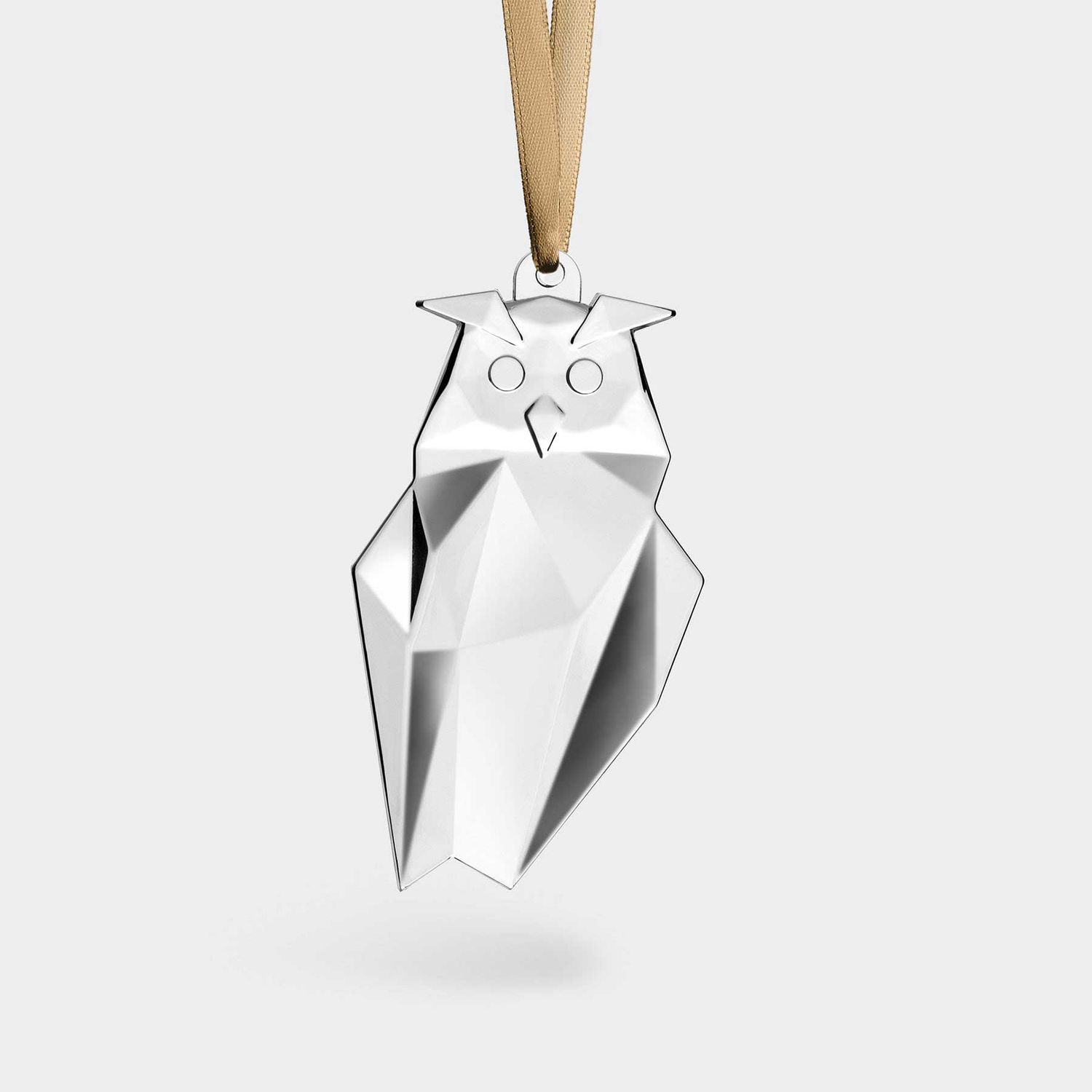 Orrefors Crystal Scandinavian Forest Owl Ornament , 6490893, 7321646125708