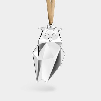 Orrefors Crystal Scandinavian Forest Owl Ornament , 6490893, 7321646125708