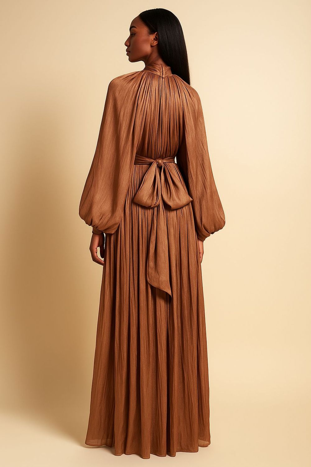 JESSYCA – Draped Chiffon Maxi Dress