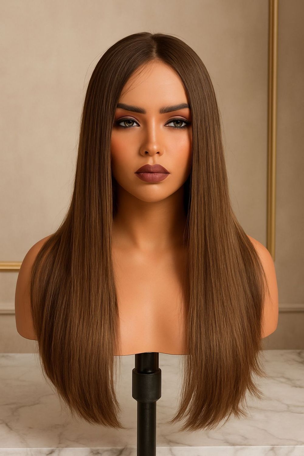 Royal Lena – Luxe Wig 20” Balayage Brown (Silk Straight)