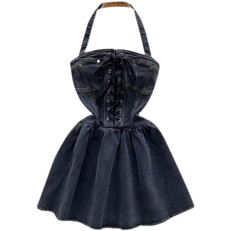 Selena Dress – Denim Corset Charm