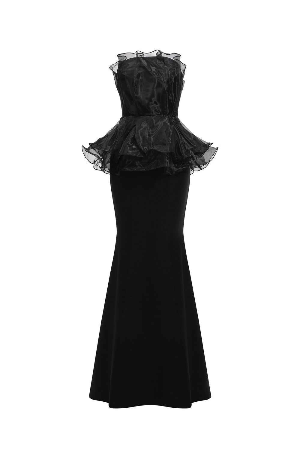 Black Evening Gown – Sculptural Elegance