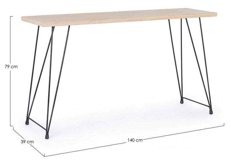 Consola de madera y hierro Consola de madera y hierro