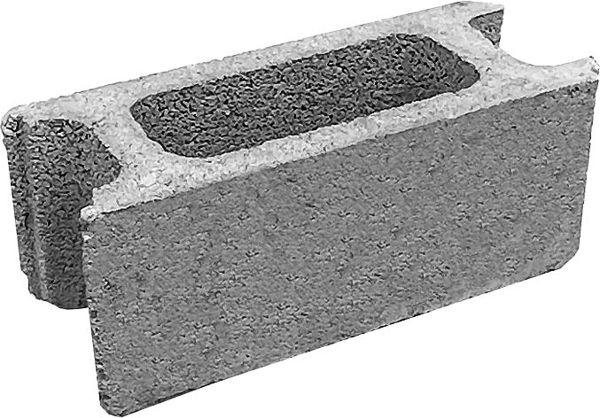 Bloque de muro armable gris 20x20x50