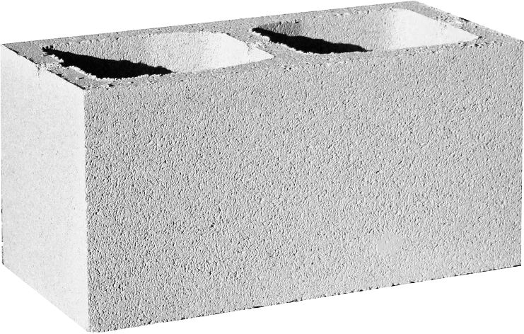 Bloque cara vista liso gris 15x20x40