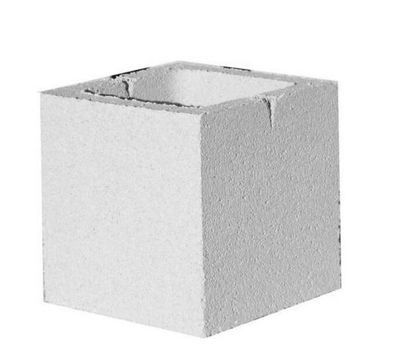 Bloque cara vista liso gris hid. 20x20x20