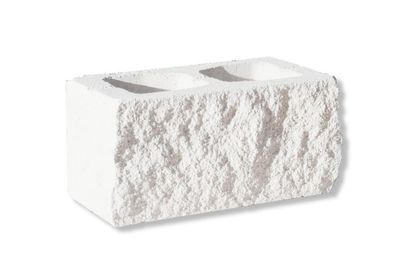 Bloque split 1 esquina lisa blanco 20x20x40