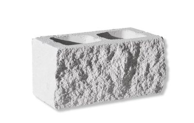 Bloque split 1 esquina lisa gris 20x20x40