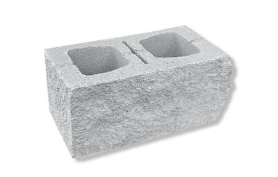 Bloque split 2 esquinas lisas-pilar gris 20x20x40