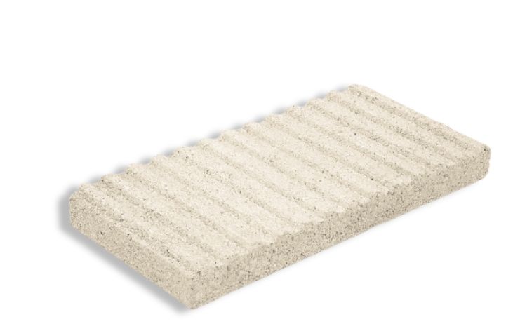 Baldosa Ranurada blanca 5x25x50