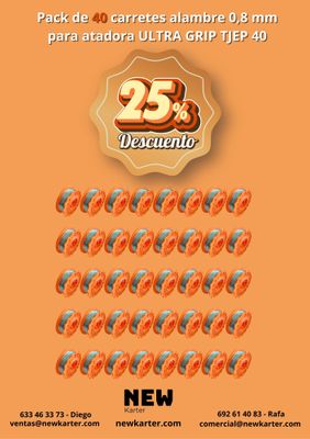 Pack de 40 carretes de alambre 0,8mm - atadora Ultra Grip Tjep