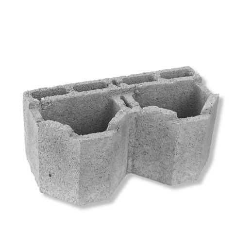 Bloque rejilla cesped gris 25x21x50