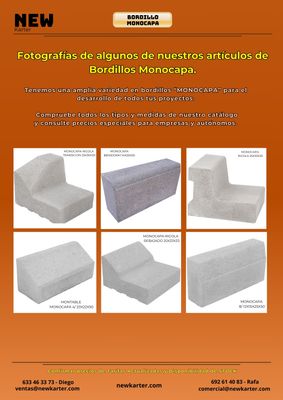 Bordillos monocapa listado