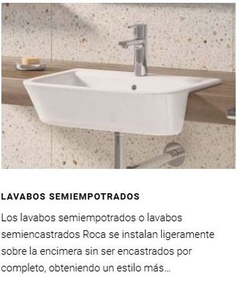 Lavabos semiempotrados
