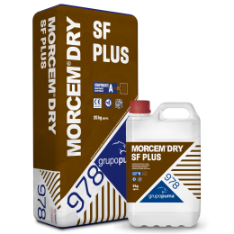 Morcem Dry SF plus polvo Gris + Garrafa 6 litros Latex Blanco-Rehabilitación