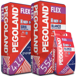 Pegoland blanco/gris Flex Porcelanico C2 TE S1