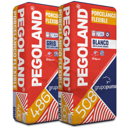 Pegoland blanco/gris Porcelánico Flexible C2 TE
