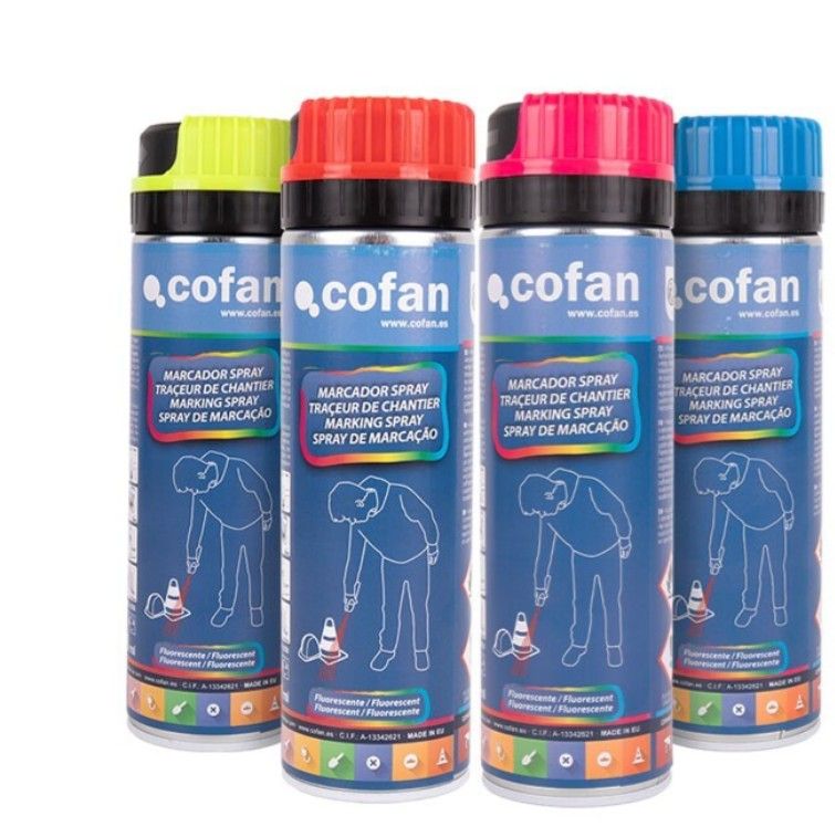 Spray Marcador Fluorescente de Obra | Varios Colores | Envase 500 ml