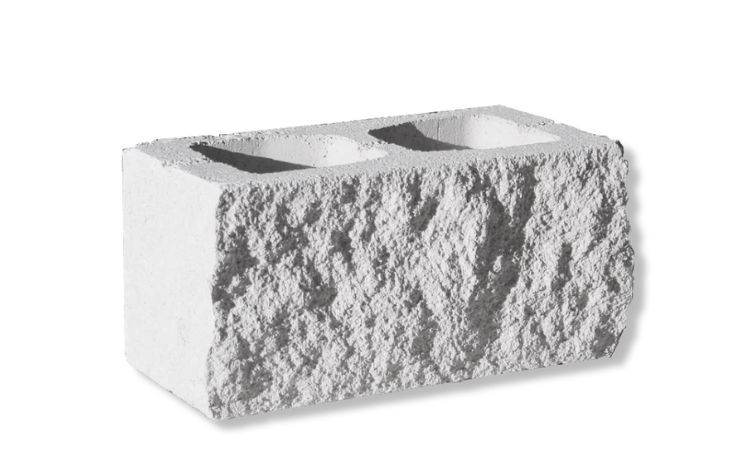 Bloque Split 1 esquina lisa gris 20x20x40