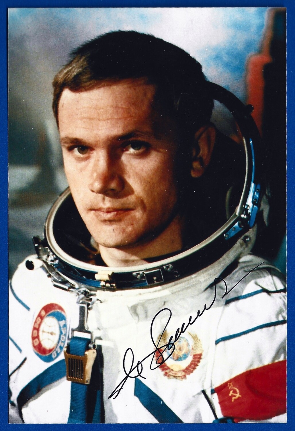 Vladimir Dzhanibekov Soviet cosmonaut signed picture