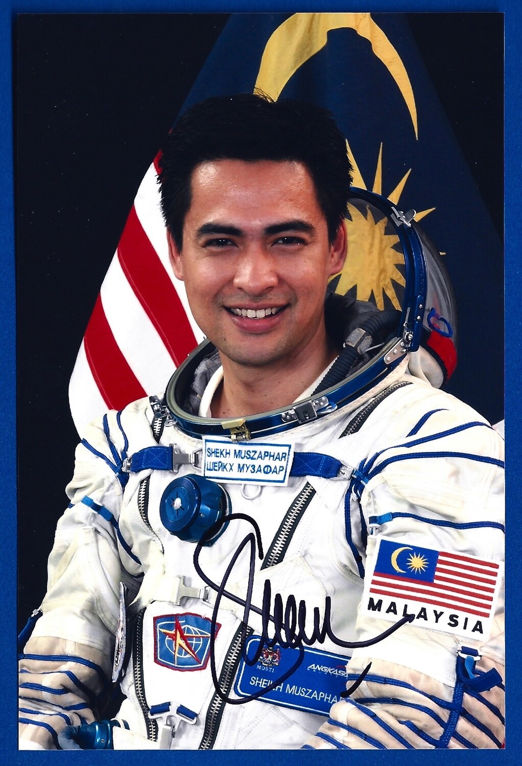 Sheikh Muszaphar Shukor Malaysian astronaut signed picture
