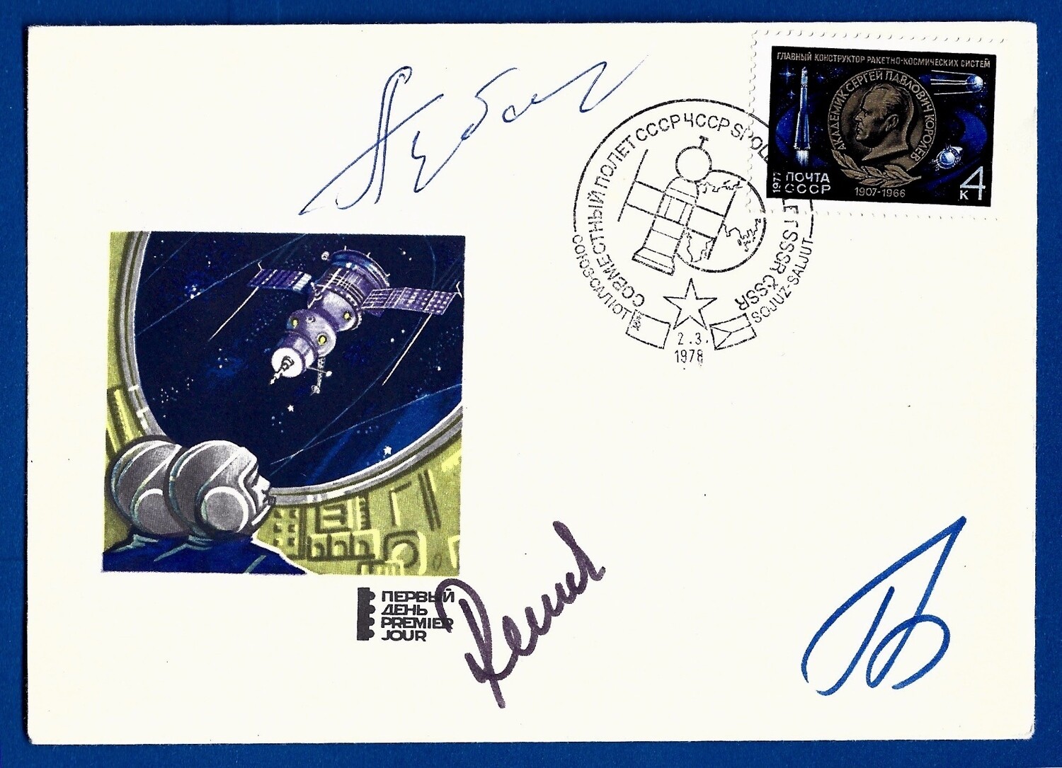 1978 Soyuz 28 crew signed cover