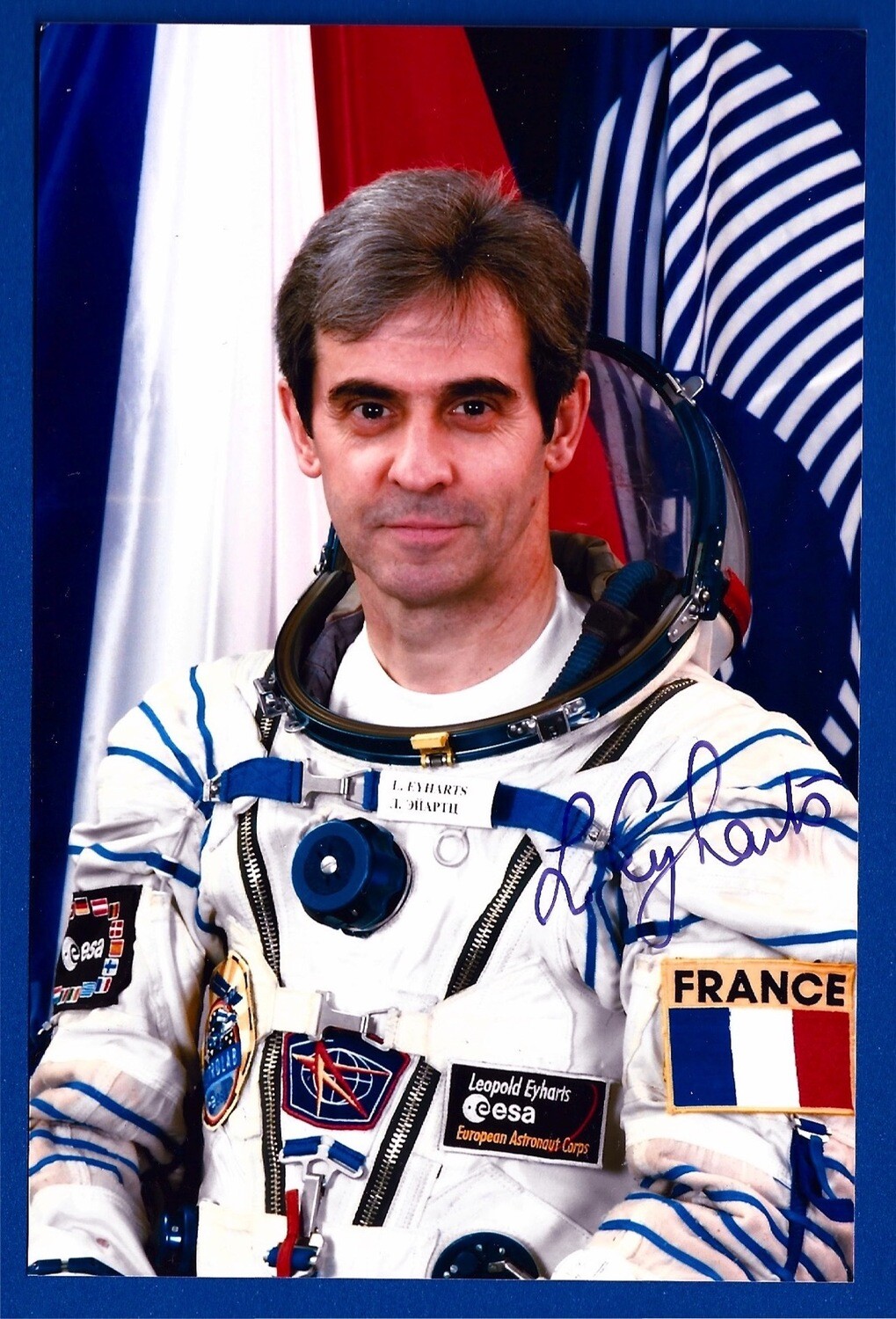 Leopold "Leo" Eyharts French astronaut signed picture