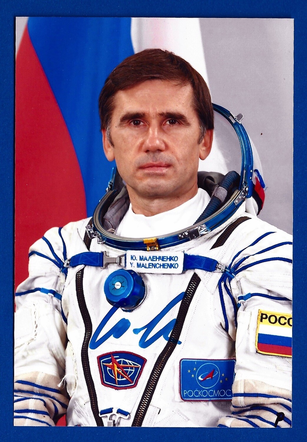 Yuri Malenchenko Russian cosmonaut signed picture