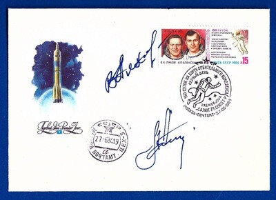 1983 Soyuz T-9 signed cover